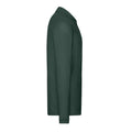 Forest Green - Side - Fruit of the Loom Mens Premium Long-Sleeved Polo Shirt
