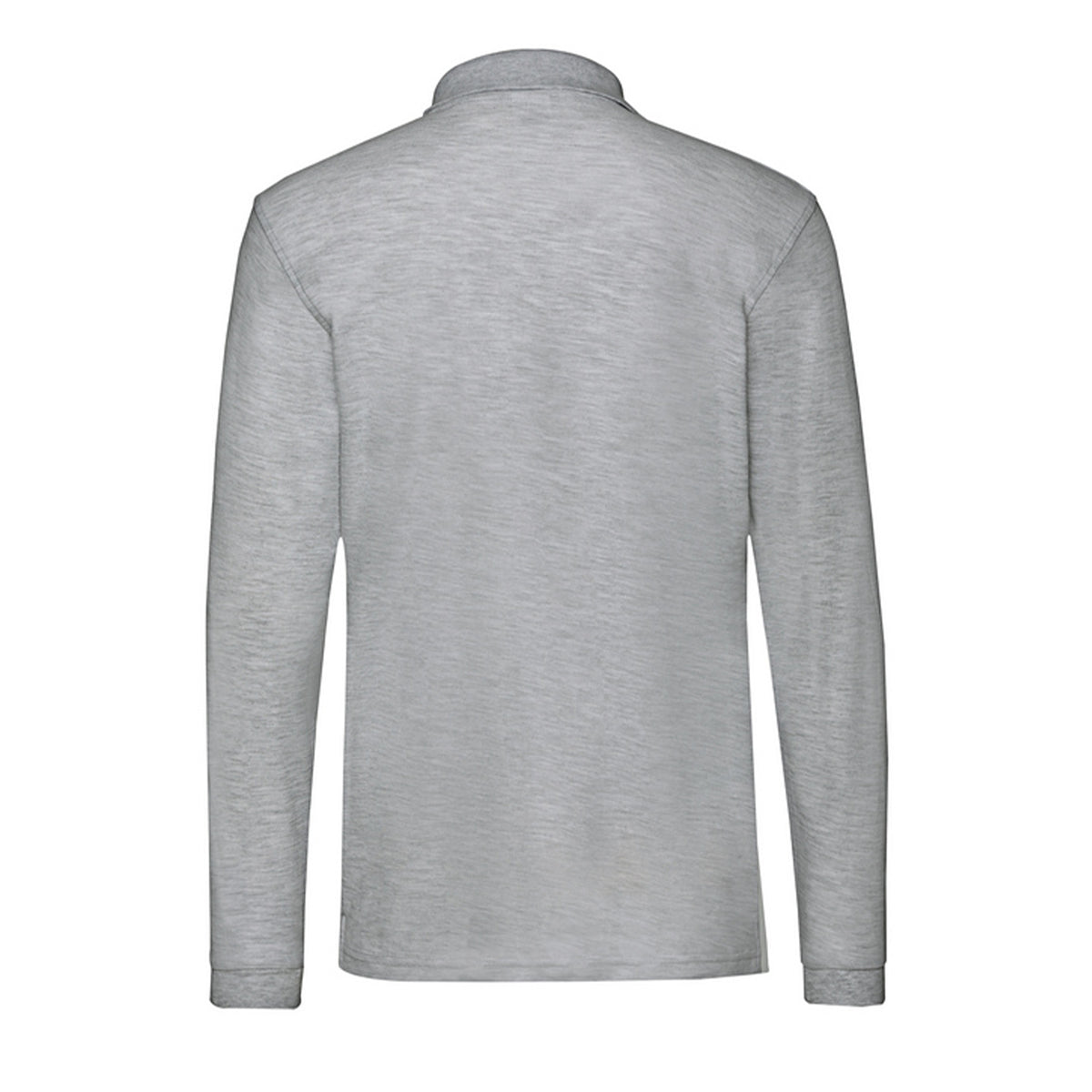 Athletic Heather - Back - Fruit of the Loom Mens Premium Long-Sleeved Polo Shirt