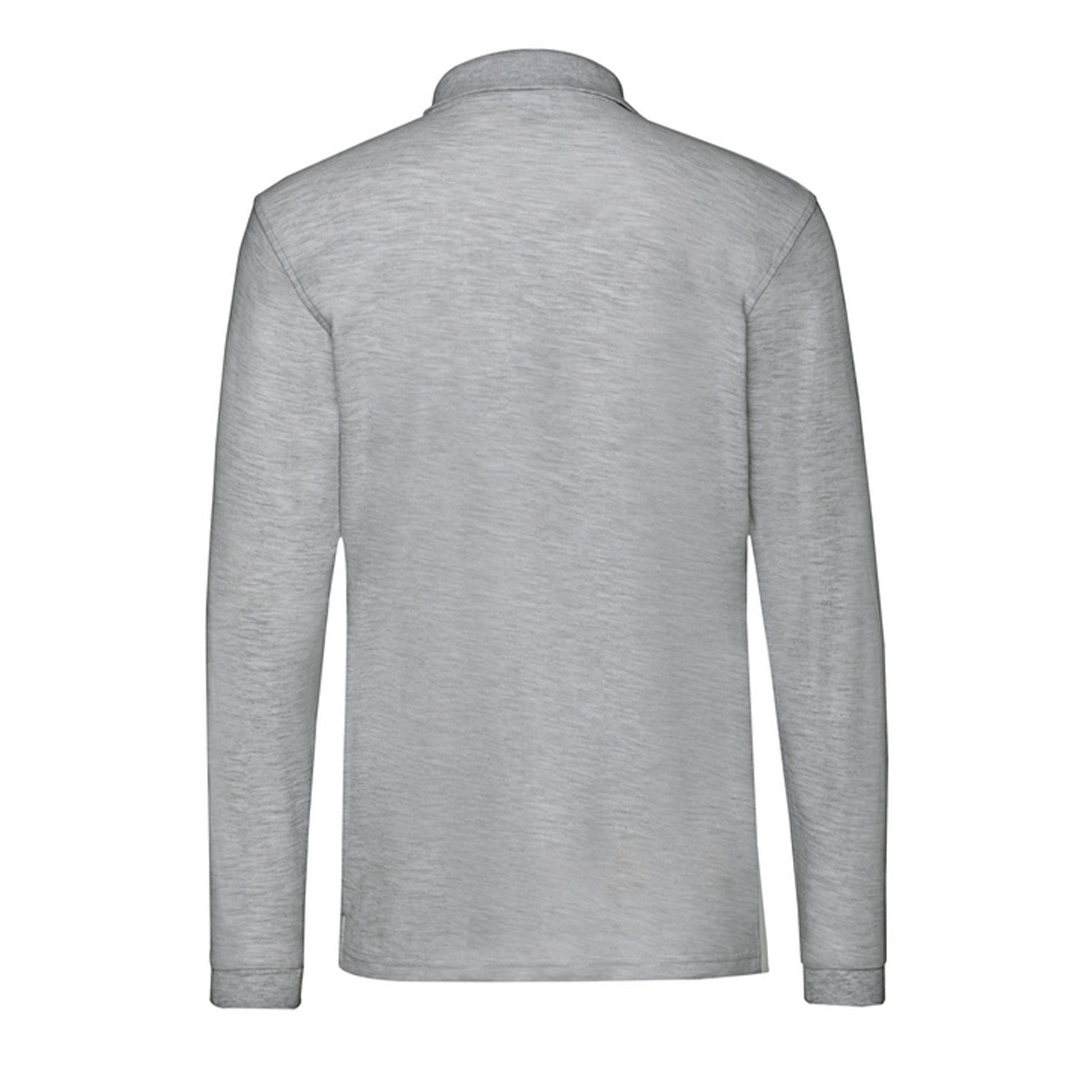 Athletic Heather - Back - Fruit of the Loom Mens Premium Long-Sleeved Polo Shirt