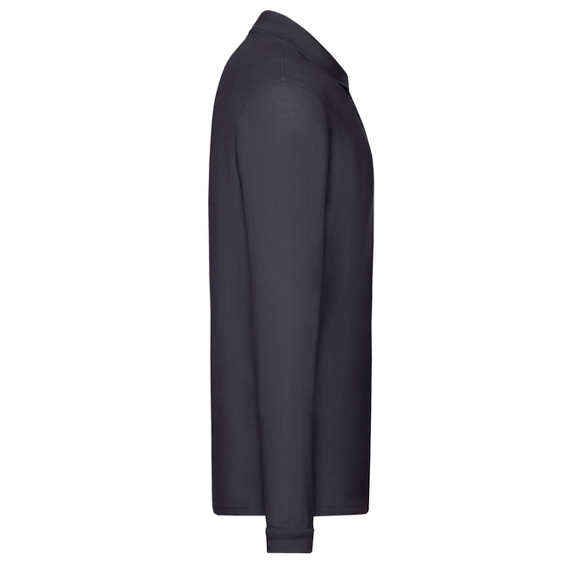 Deep Navy - Side - Fruit of the Loom Mens Premium Long-Sleeved Polo Shirt