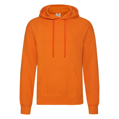 Orange - Front - Fruit of the Loom Mens Classic Hooded Hoodie