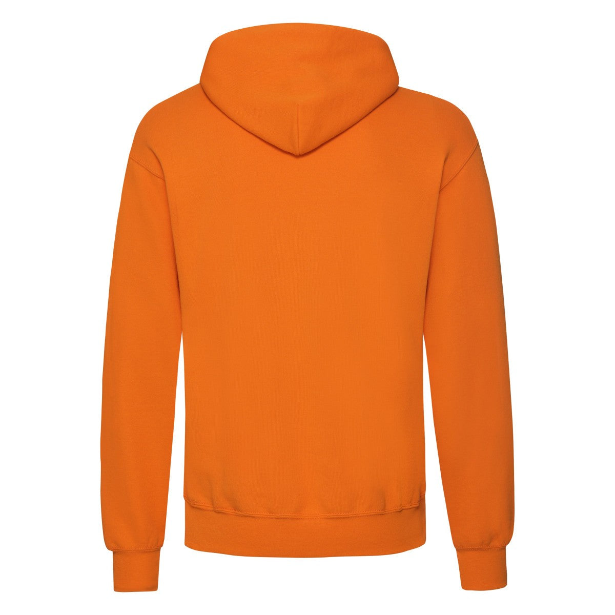 Orange - Back - Fruit of the Loom Mens Classic Hooded Hoodie