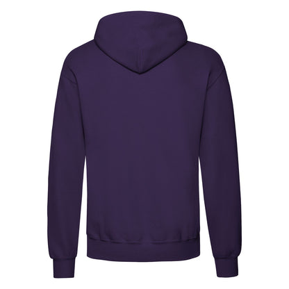 Purple - Back - Fruit of the Loom Mens Classic Hooded Hoodie