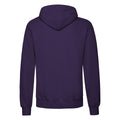 Purple - Back - Fruit of the Loom Mens Classic Hooded Hoodie