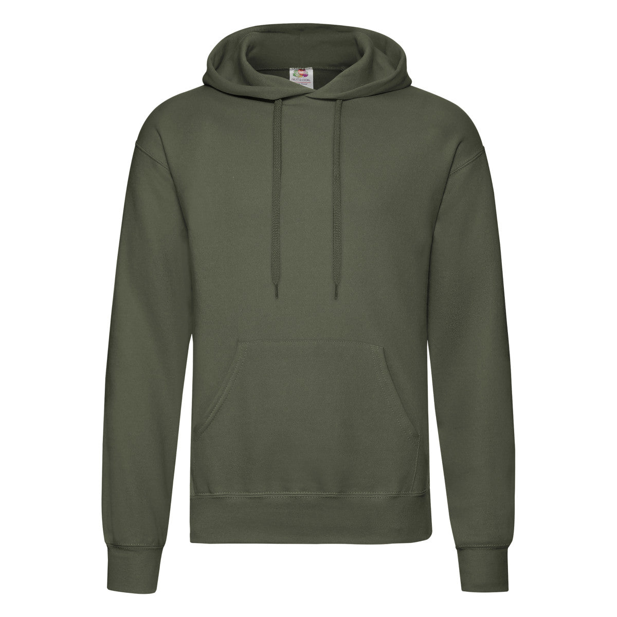 Classic Olive - Front - Fruit of the Loom Mens Classic Hooded Hoodie