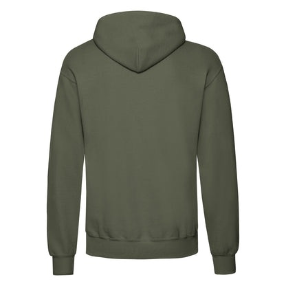Classic Olive - Back - Fruit of the Loom Mens Classic Hooded Hoodie