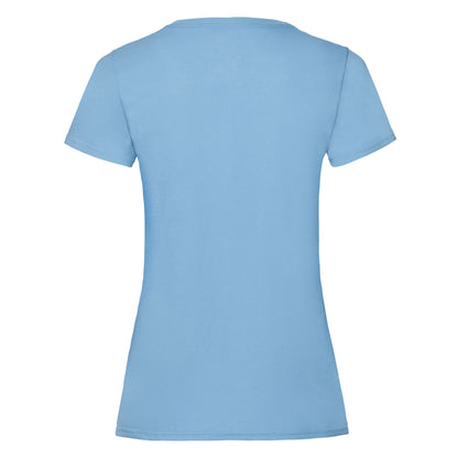 Sky Blue - Back - Fruit of the Loom Womens-Ladies Valueweight T-Shirt