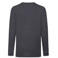 Dark Heather Grey - Back - Fruit of the Loom Childrens-Kids Valueweight Polycotton Long-Sleeved T-Shirt