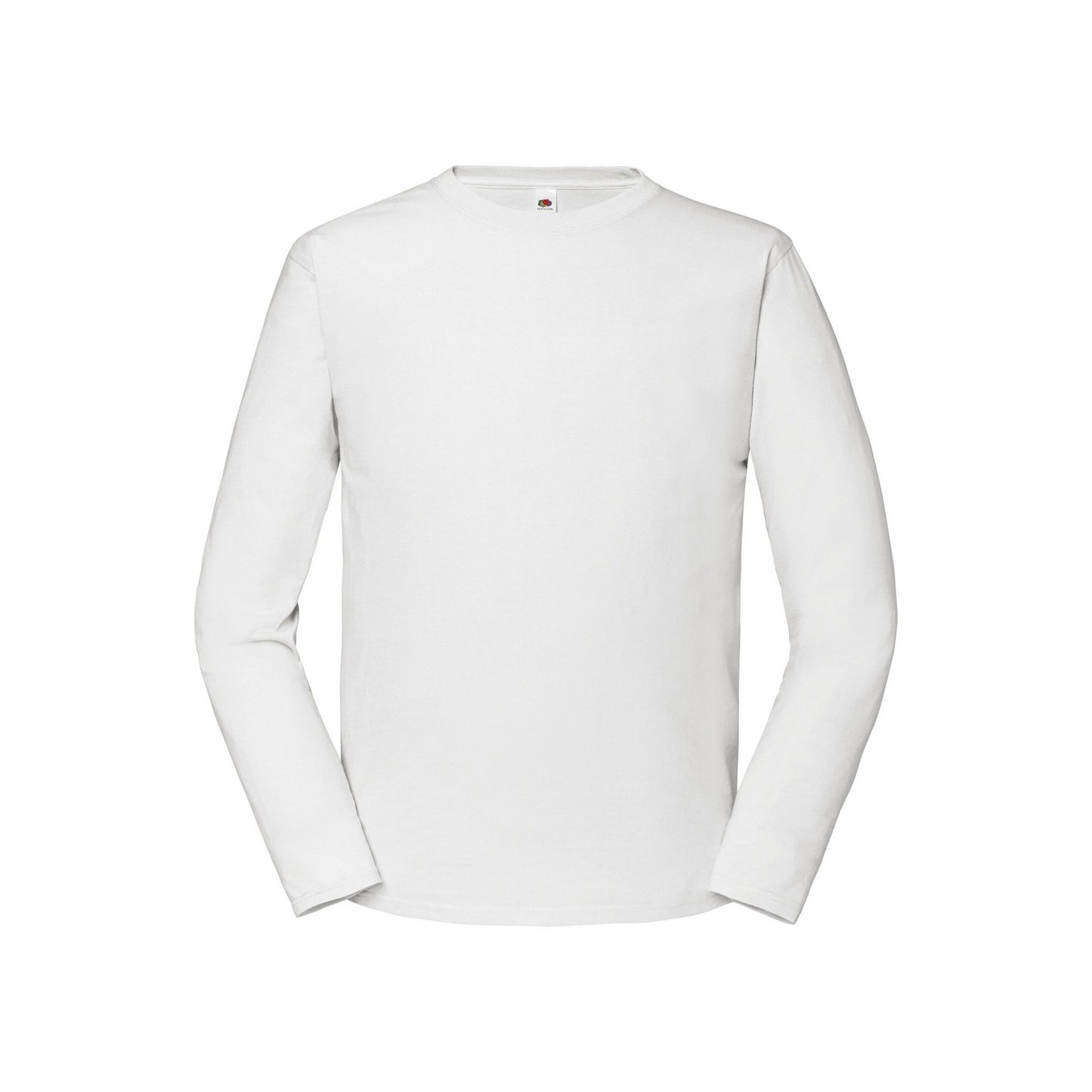 White - Front - Fruit of the Loom Mens Iconic 195 Premium Ringspun Cotton Long-Sleeved T-Shirt
