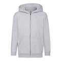 Heather Grey - Front - Fruit of the Loom Childrens-Kids Classic Hooded Jacket