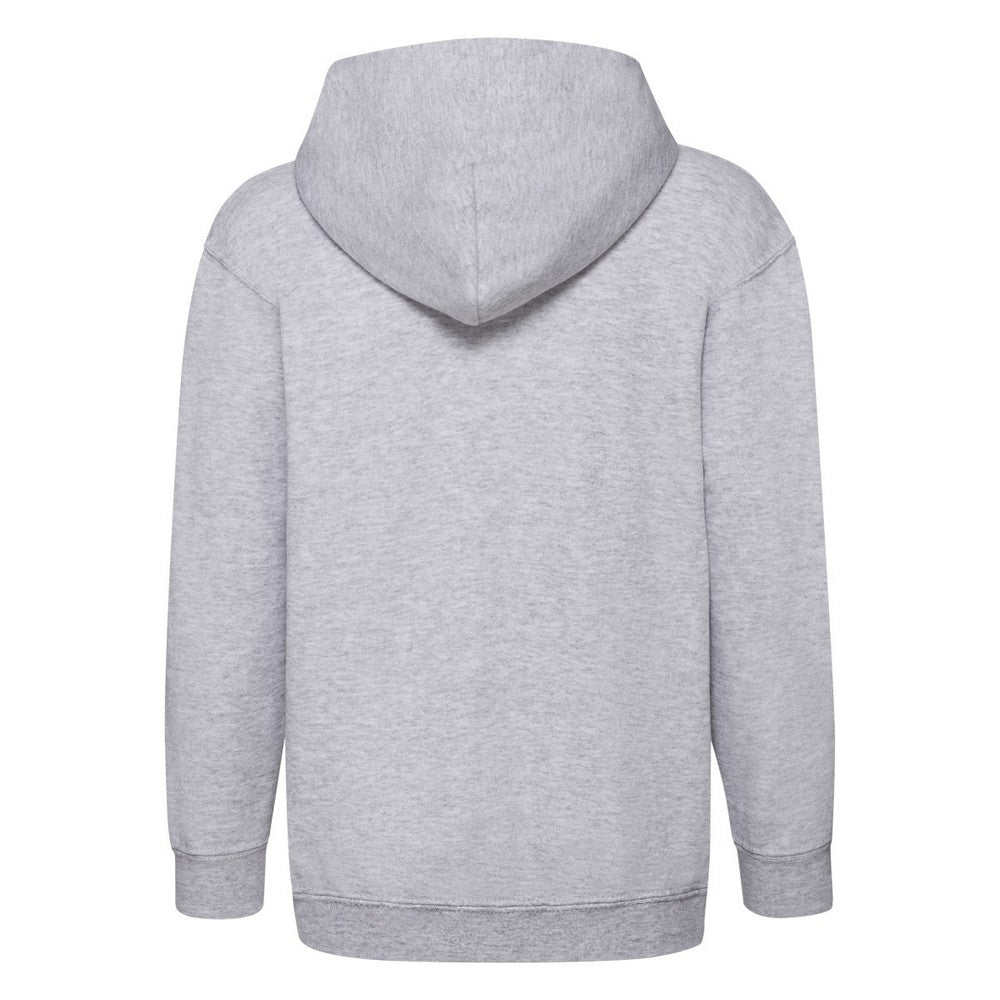Heather Grey - Back - Fruit of the Loom Childrens-Kids Classic Hooded Jacket