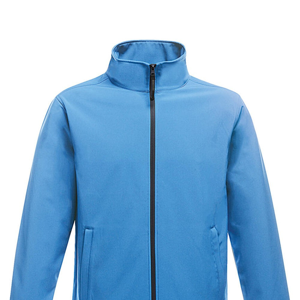 French Blue-Navy - Back - Regatta Womens-Ladies Ablaze Printable Soft Shell Jacket