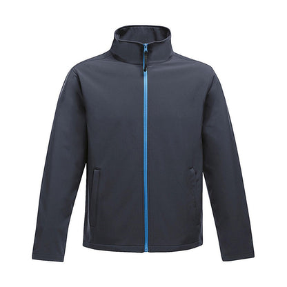 Navy-French Blue - Front - Regatta Womens-Ladies Ablaze Printable Soft Shell Jacket