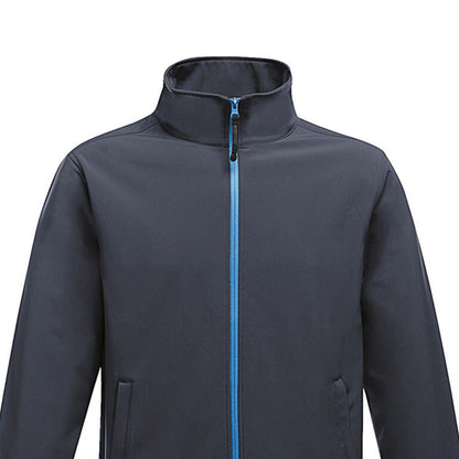 Navy-French Blue - Back - Regatta Womens-Ladies Ablaze Printable Soft Shell Jacket