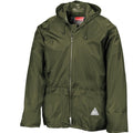 Olive - Back - Result Mens Waterproof Jacket And Trousers Set