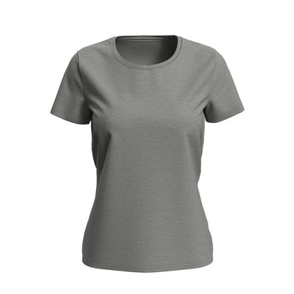 Heather Grey - Front - Stedman Womens-Ladies Lux T-Shirt