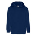 Navy - Front - Fruit of the Loom Childrens-Kids Classic Hoodie