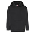 Black - Front - Fruit of the Loom Childrens-Kids Classic Hoodie