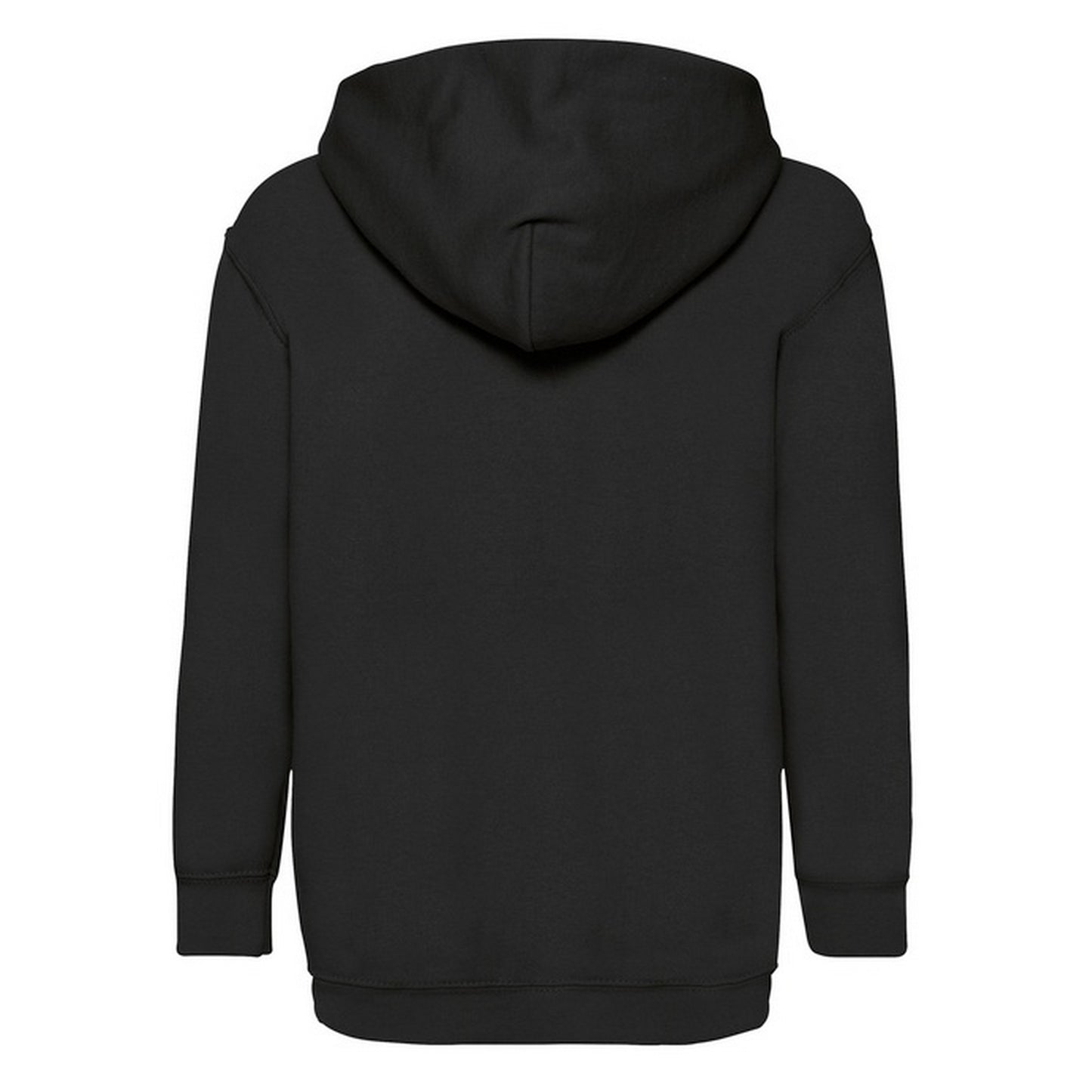 Black - Back - Fruit of the Loom Childrens-Kids Classic Hoodie