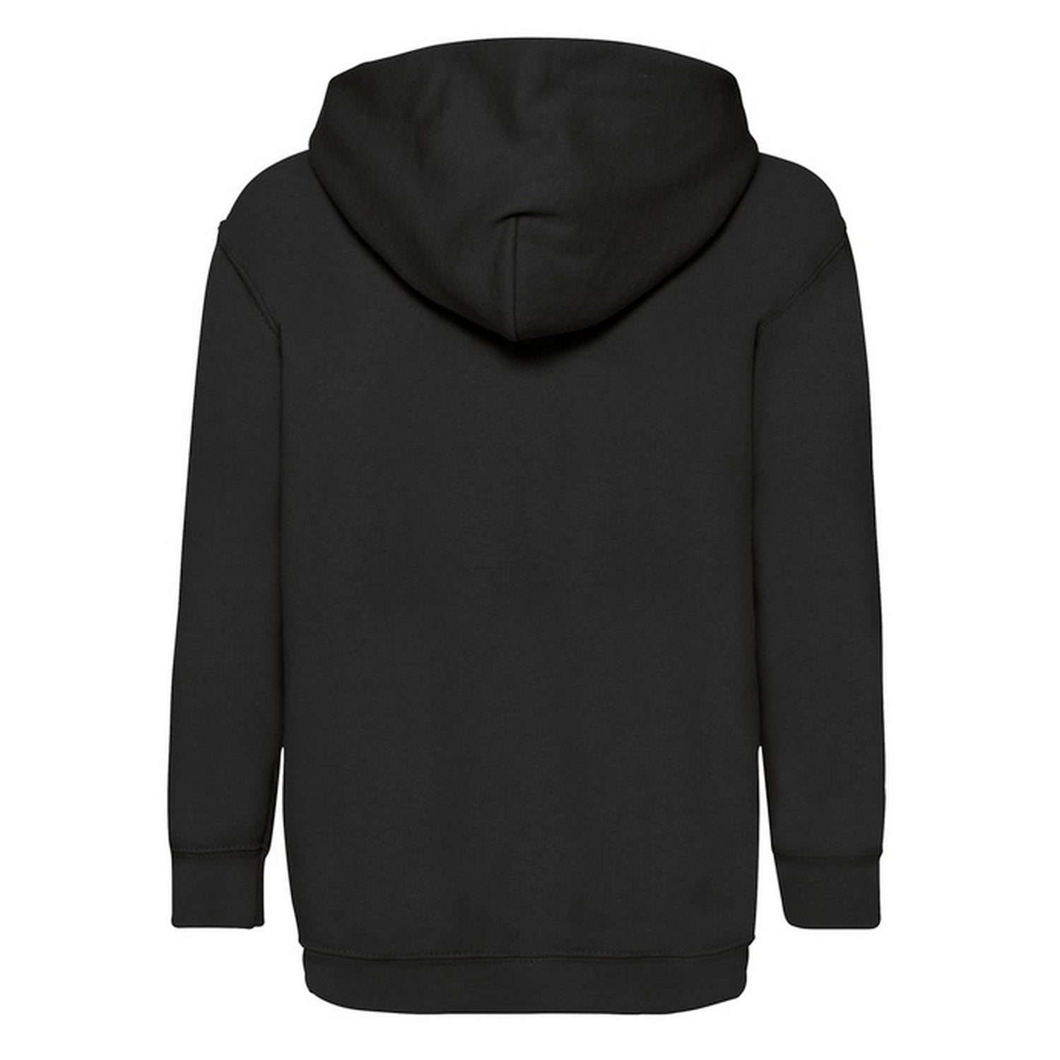 Black - Back - Fruit of the Loom Childrens-Kids Classic Hoodie