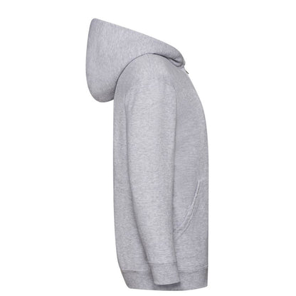 Heather Grey - Side - Fruit of the Loom Childrens-Kids Classic Heather Full Zip Hoodie