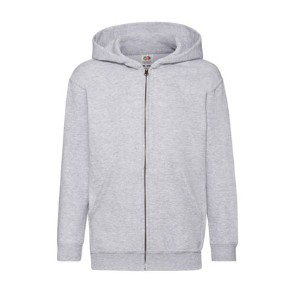 Heather Grey - Front - Fruit of the Loom Childrens-Kids Classic Heather Full Zip Hoodie