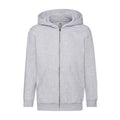 Heather Grey - Front - Fruit of the Loom Childrens-Kids Classic Heather Full Zip Hoodie