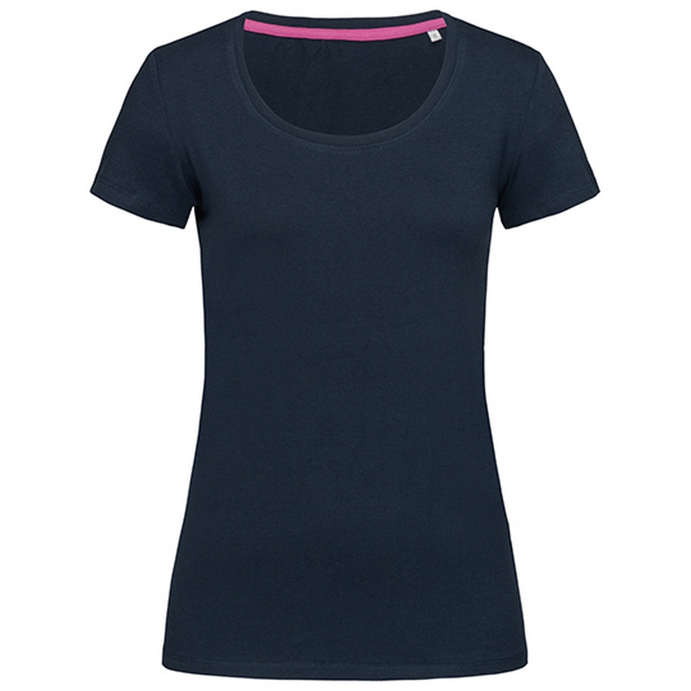 Marina Blue - Front - Stedman Womens-Ladies Claire Round Neck T-Shirt