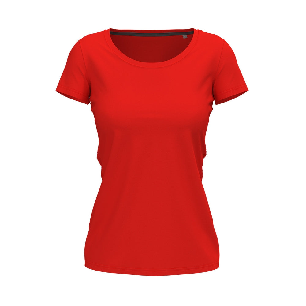 Scarlet Red - Front - Stedman Womens-Ladies Claire Round Neck T-Shirt
