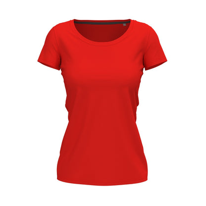Scarlet Red - Front - Stedman Womens-Ladies Claire Round Neck T-Shirt