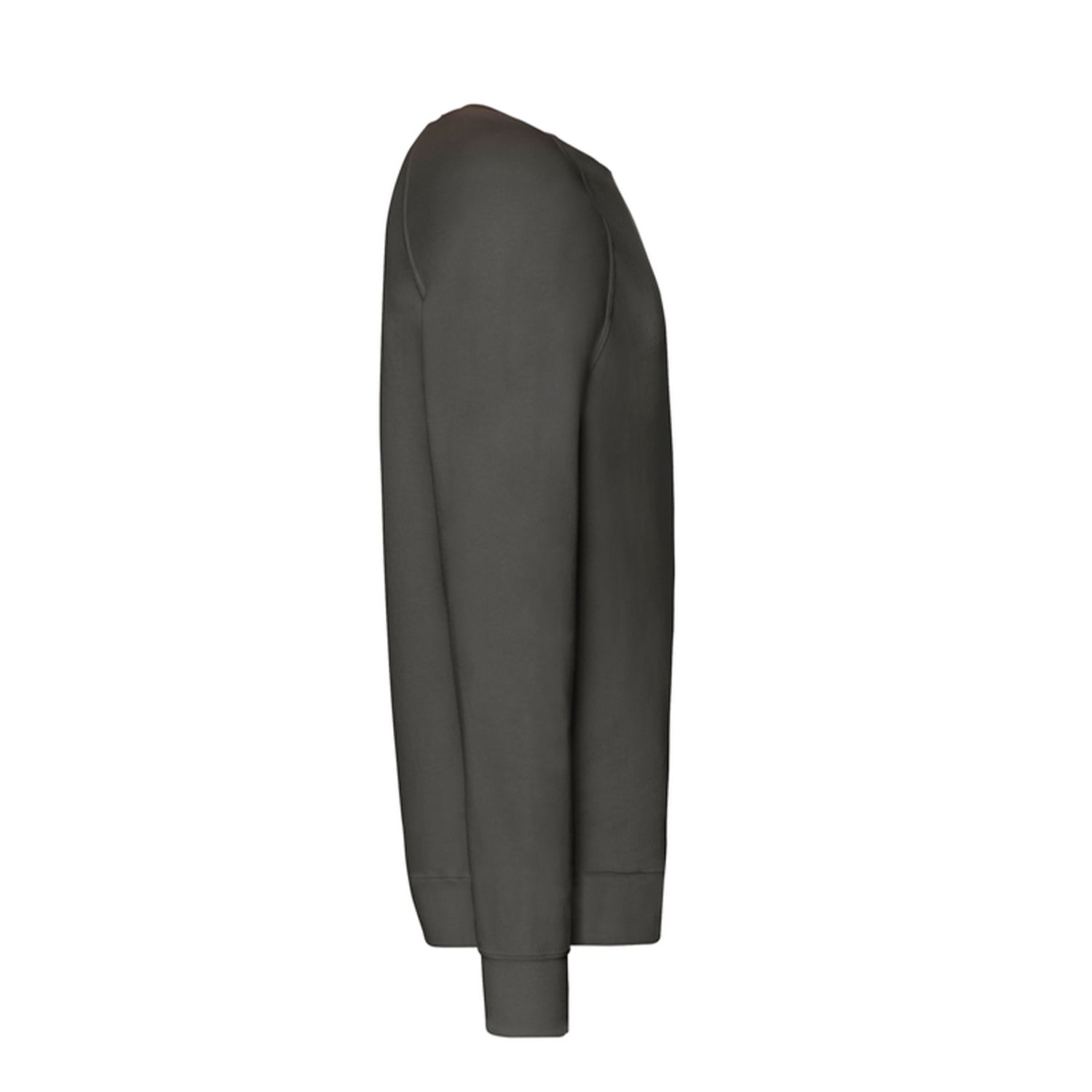 Light Graphite - Side - Fruit of the Loom Mens Lightweight Raglan Jumper