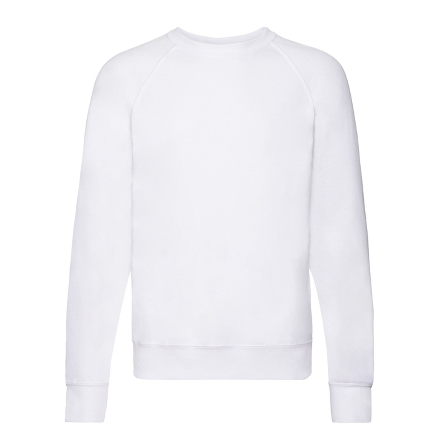 White - Front - Fruit of the Loom Mens Lightweight Raglan Jumper