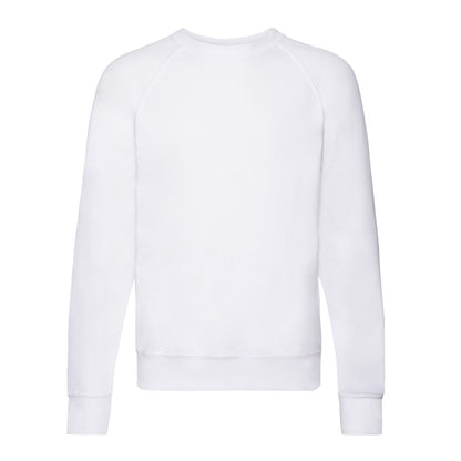 White - Front - Fruit of the Loom Mens Lightweight Raglan Jumper