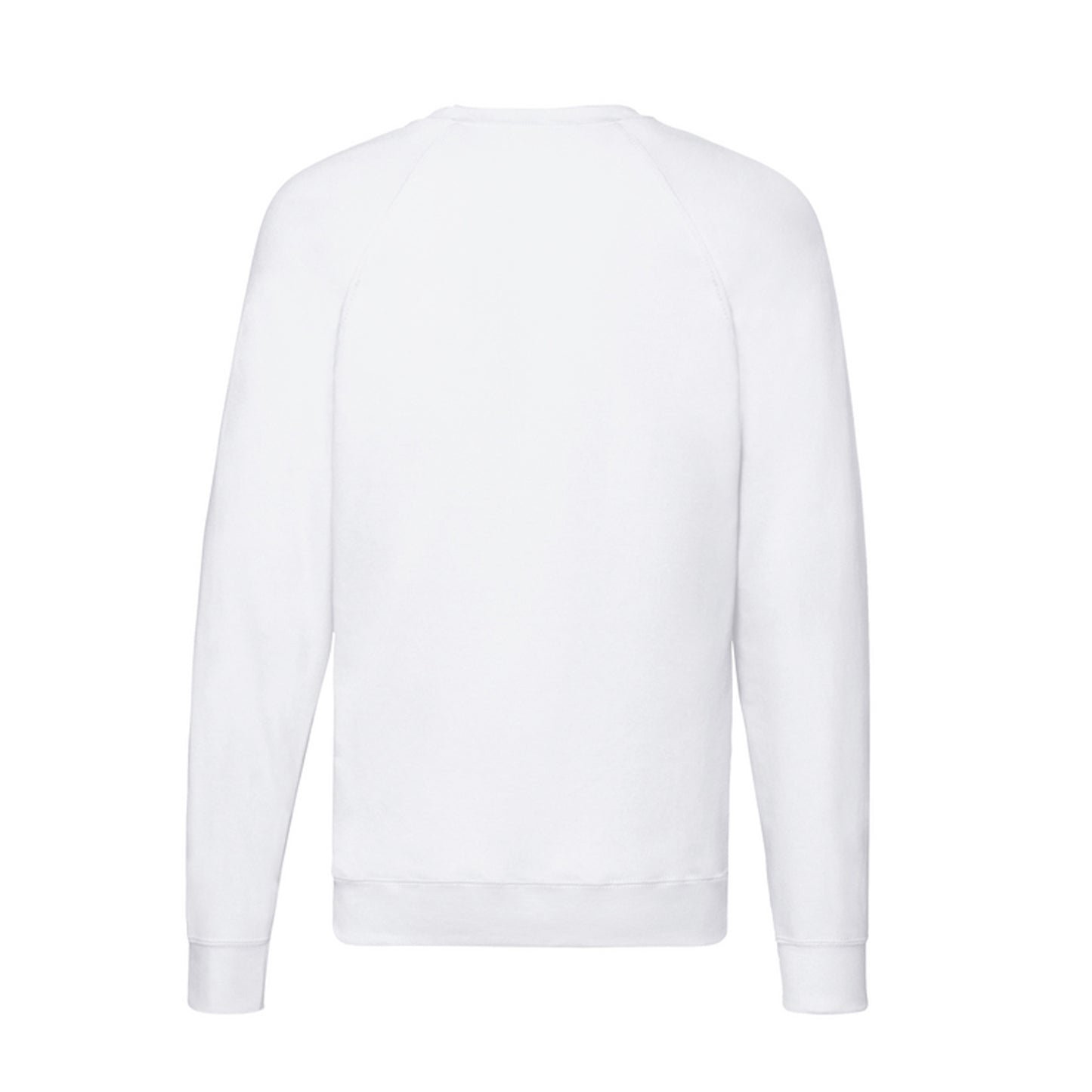 White - Back - Fruit of the Loom Mens Lightweight Raglan Jumper