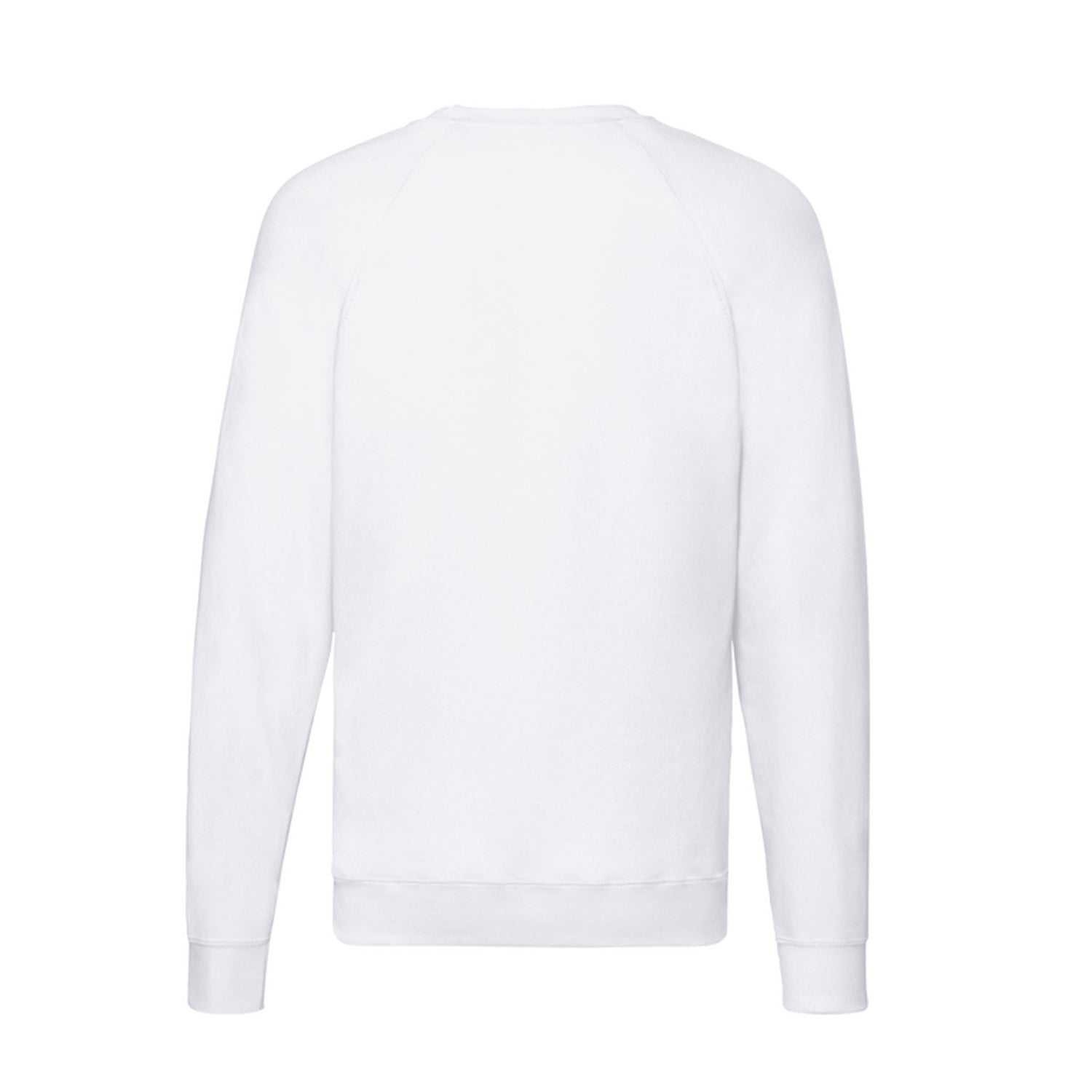 White - Back - Fruit of the Loom Mens Lightweight Raglan Jumper