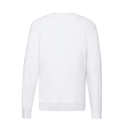White - Back - Fruit of the Loom Mens Lightweight Raglan Jumper