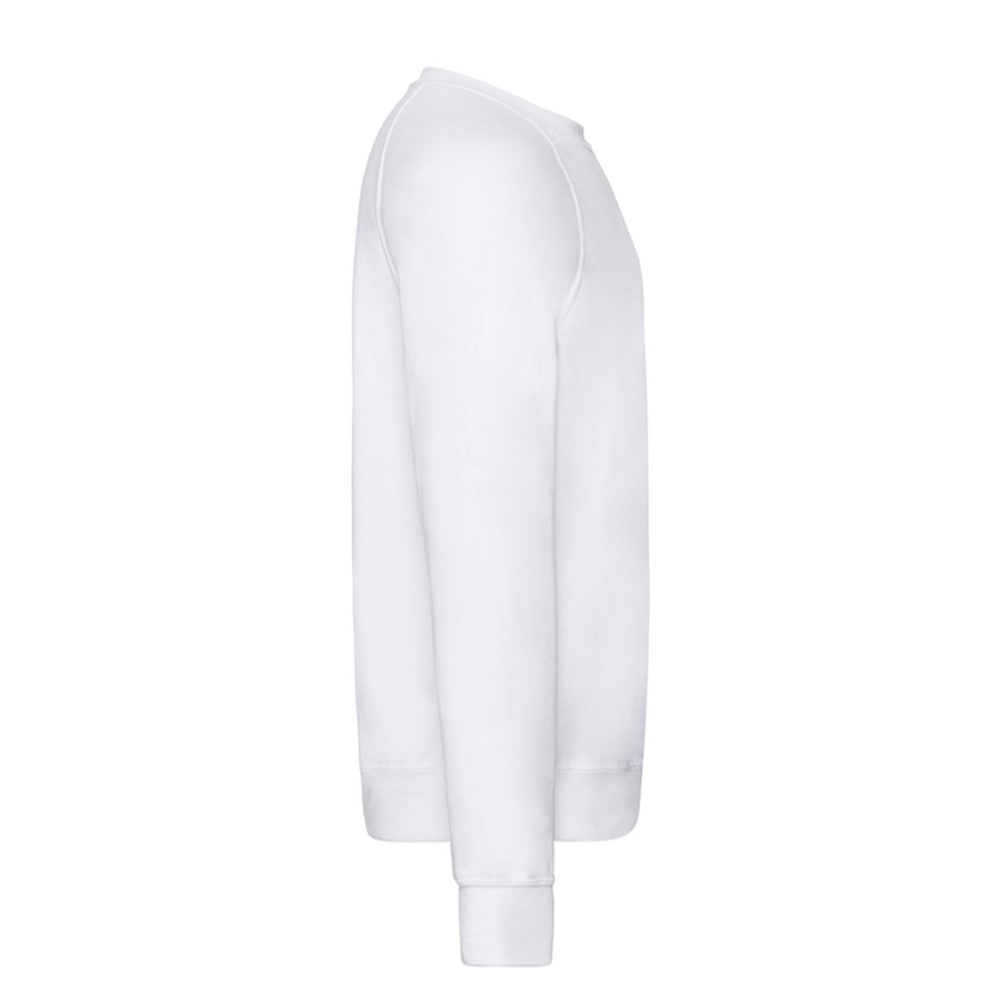 White - Side - Fruit of the Loom Mens Lightweight Raglan Jumper
