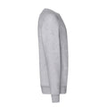 Heather Grey - Side - Fruit of the Loom Mens Lightweight Raglan Jumper