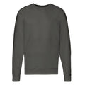 Light Graphite - Front - Fruit of the Loom Mens Lightweight Raglan Jumper