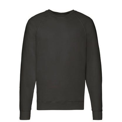 Black - Front - Fruit of the Loom Mens Lightweight Raglan Jumper
