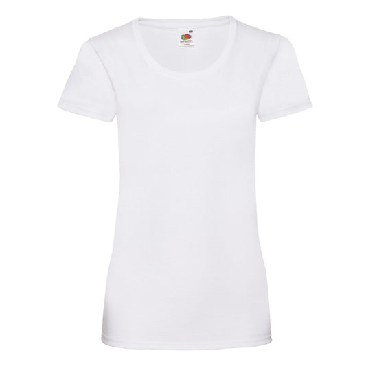 White - Front - Fruit of the Loom Womens-Ladies Valueweight T-Shirt