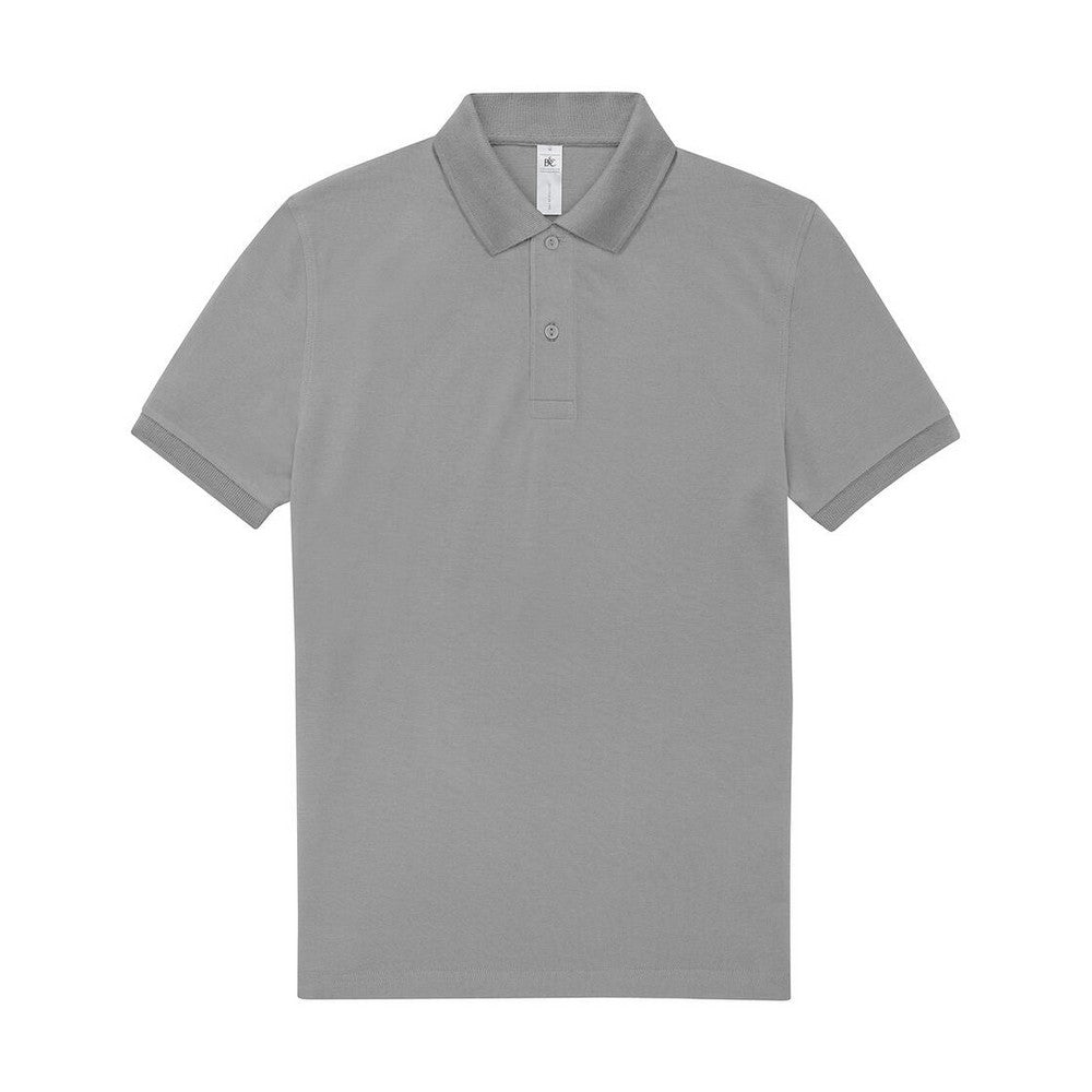 Sports Grey - Front - B&C Mens My Polo 210 Shirt