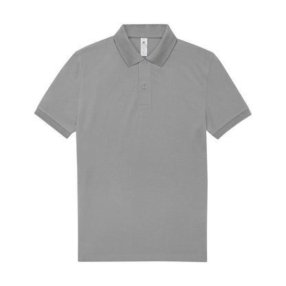Sports Grey - Front - B&C Mens My Polo 210 Shirt