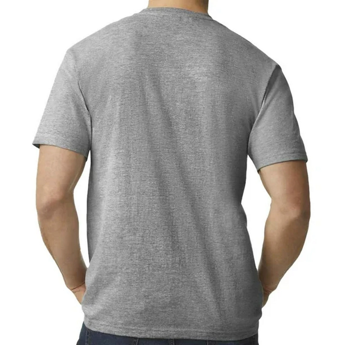 Sports Grey - Back - Gildan Unisex Adult Polycotton Midweight T-Shirt