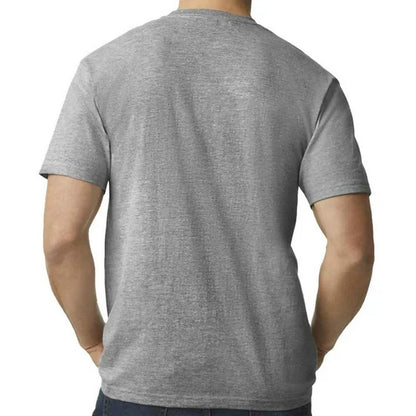 Sports Grey - Back - Gildan Unisex Adult Polycotton Midweight T-Shirt