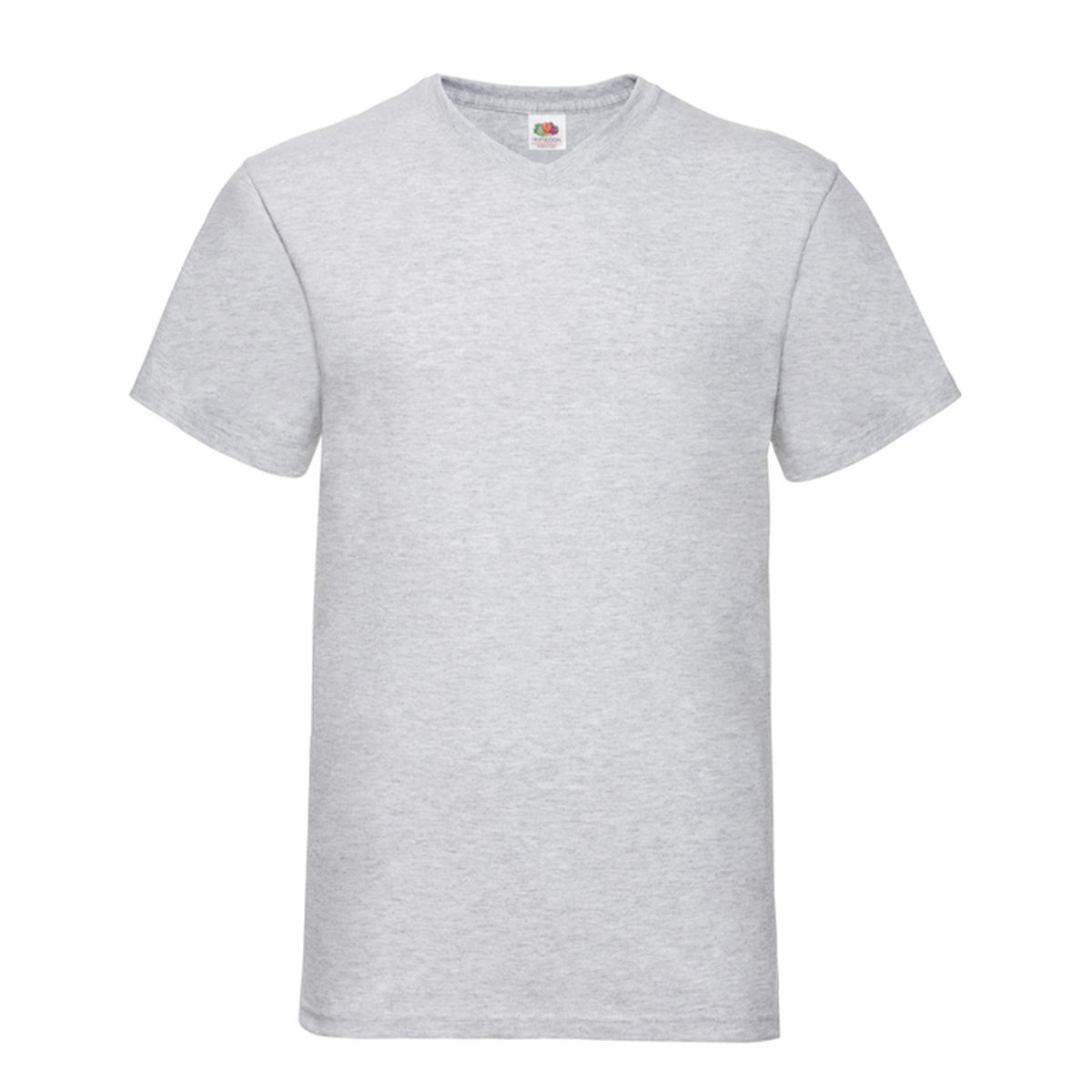 Heather Grey - Front - Fruit of the Loom Mens Valueweight V Neck T-Shirt