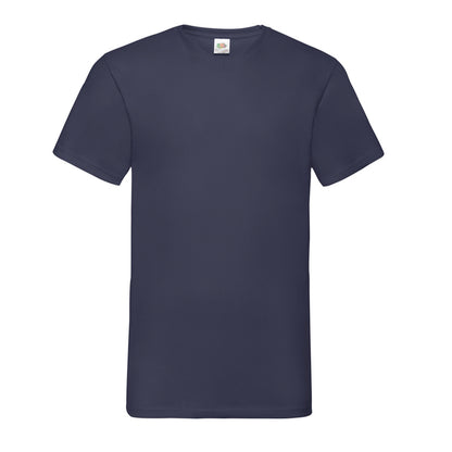 Deep Navy - Front - Fruit of the Loom Mens Valueweight V Neck T-Shirt