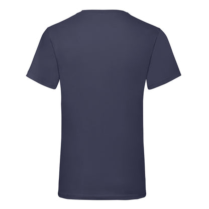 Deep Navy - Back - Fruit of the Loom Mens Valueweight V Neck T-Shirt
