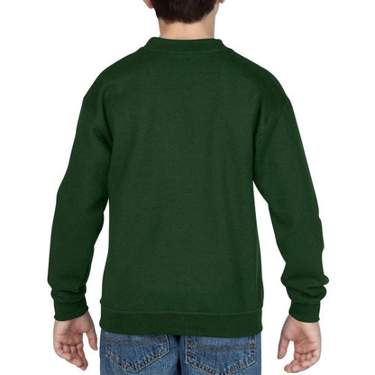 Forest Green - Back - Gildan Childrens Unisex Heavy Blend Crewneck Sweatshirt