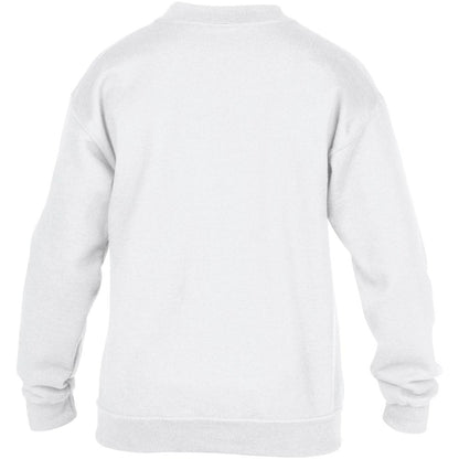White - Lifestyle - Gildan Childrens Unisex Heavy Blend Crewneck Sweatshirt